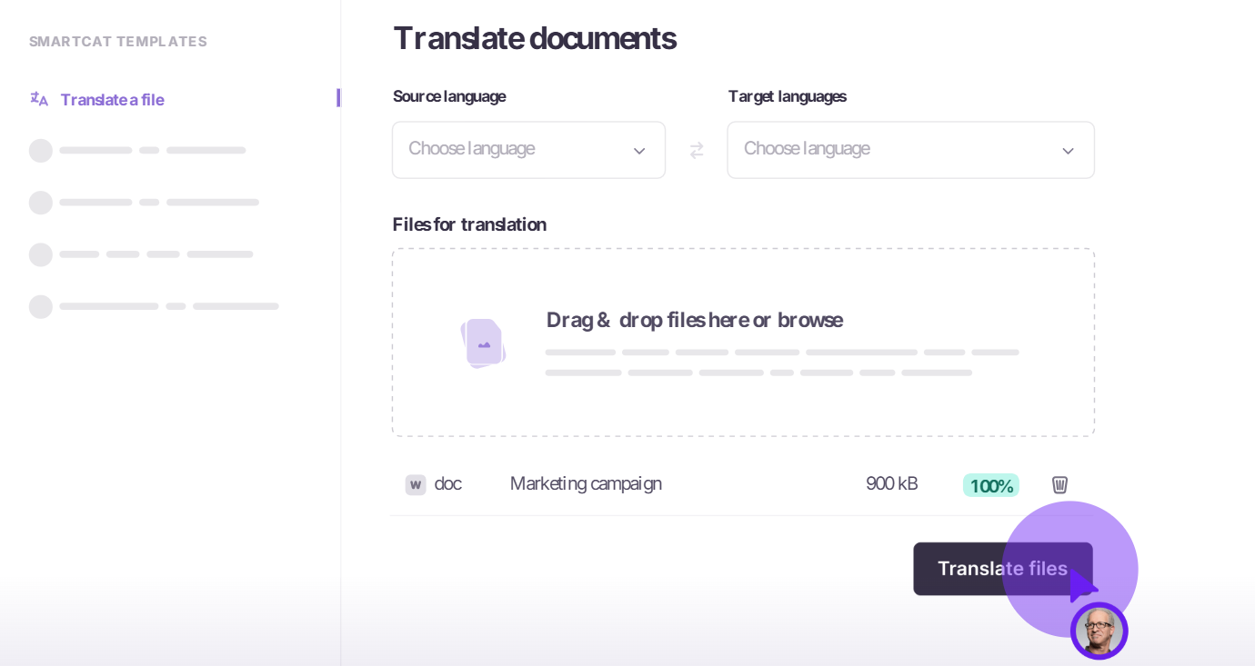 Smartcat translation management and marketplace
